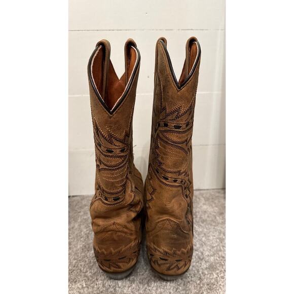 NWOT Dan Post Women's Sidewinder Western Full Grain Tan Mad Cat Leather Boot, 10 - Picture 5 of 10